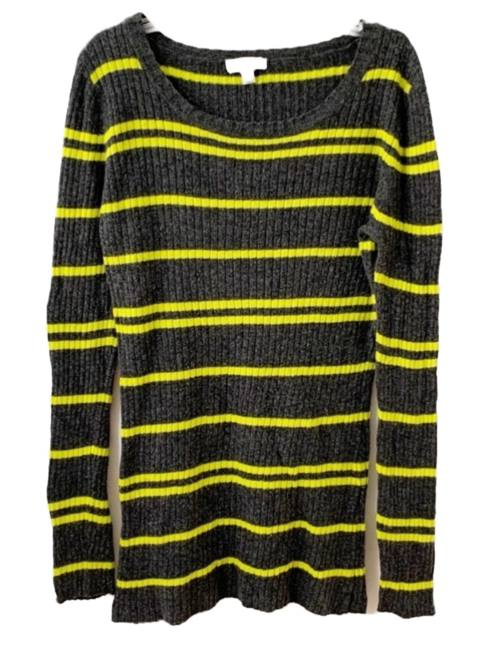 A Pea In The Pod Maternity Striped Ribbed Tunic Sweater Long Sleeve Crewneck M